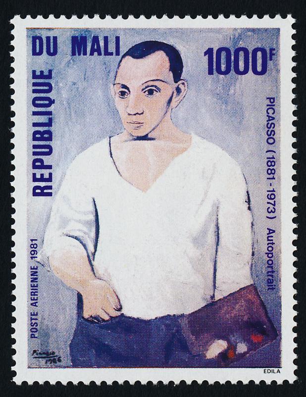 Mali C412 MNH Pablo Picasso, Self Portrait