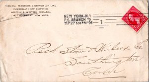 United States New York New York, N.Y. P.O. Branch ''S 1898 Barry Machine Type...