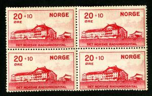 Norway Stamps # B4 VF Block of 4 OG NH Catalog Value $260.00