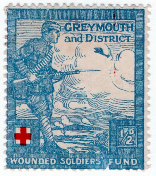 (I.B) New Zealand Cinderella : Greymouth & District Wounded Soldiers Fund ½d