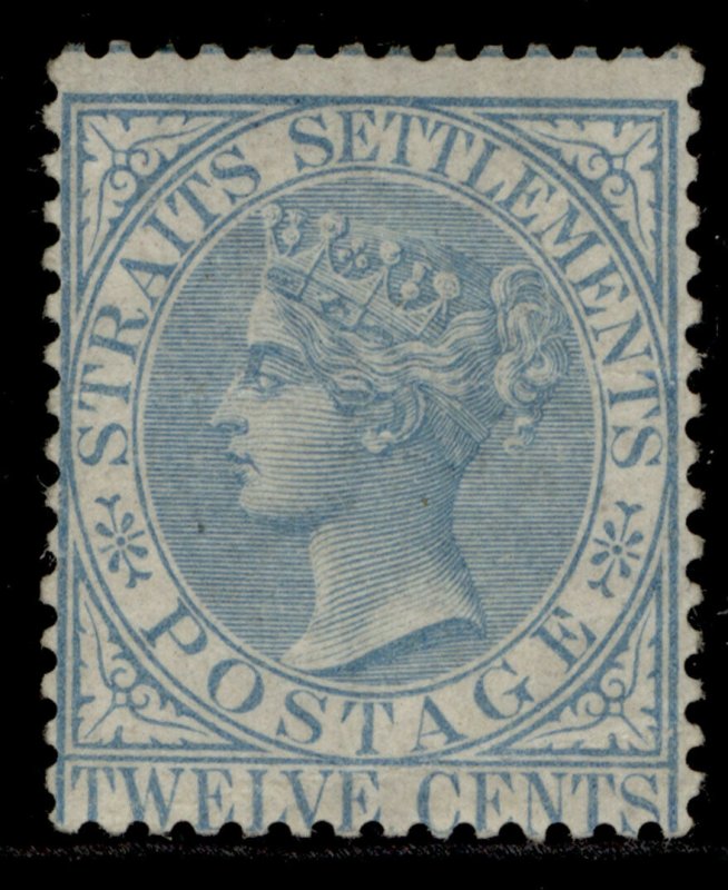 MALAYSIA - Straits Settlements QV SG15, 12c blue, M MINT. Cat £250. 