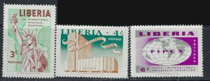 Liberia 355-57 MNH 1956 set without airmails (ak4237)