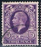 UK 215, 3p George V, used, VF