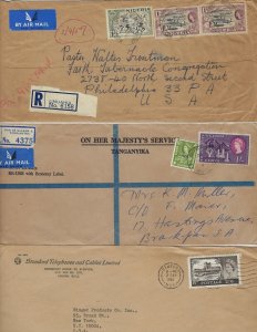 UK GB SIERRA LEONE VIRGIN ISLANDS NIGERIA 1950 60s COLLECTION OF 10 COMMERCIAL