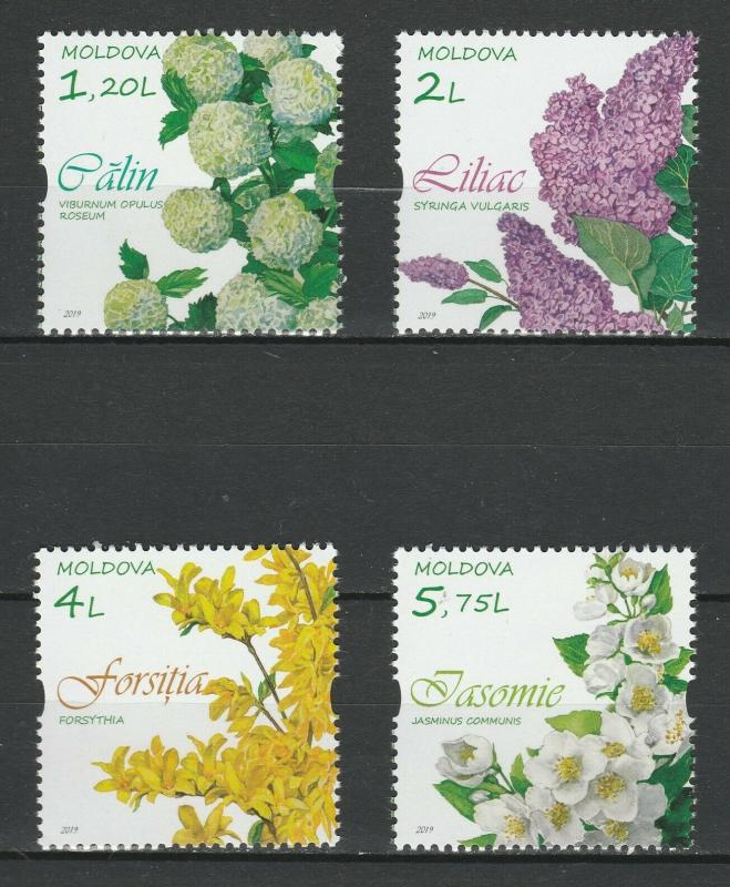 Moldova 2019 Tree Flowers 4 MNH stamps