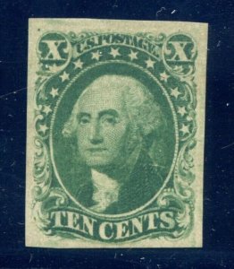 US SCOTT #14 MINT-VF-XF-NO GUM GRADED 85 W/ PSE PF CERTS SMQ $2,150 (7/10/24 GP)