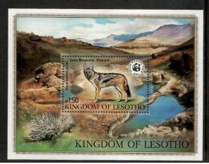 Lesotho 1982 - Endangered Animals - Souvenir Stamp Sheets - Scott #356 - MNH