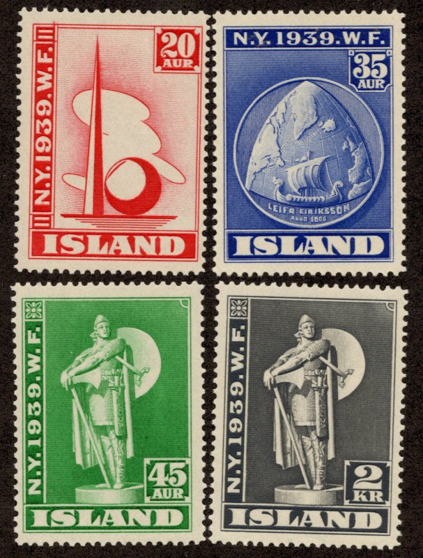 Iceland Scott 213-216 Mint never hinged.