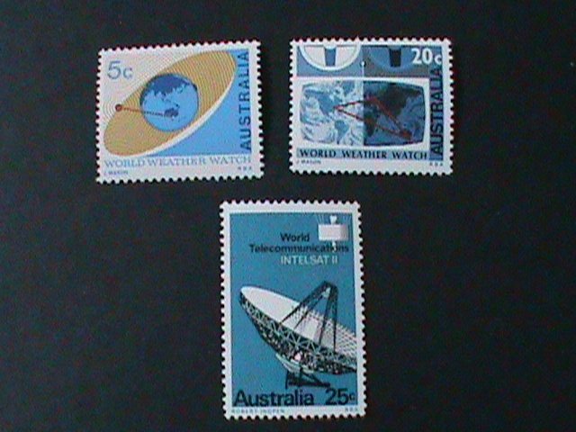 ​AUSTRALIA-1968 SC#431-3  USING OF SATELLITE FOR WEATHER MNH VF-LAST ONE
