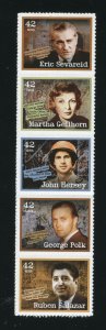 4252a American Journalists Strip of 5 42¢ Stamps MNH 2008