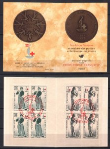 FRANCE STAMPS, 1963. RED CROSS BOOKLET, MNH FIRST DAY CANC.