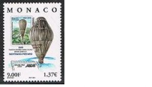 Monaco 2195, hinged. ASCAT Grand Prize to Berthard Piccard, 2000. Balloon.