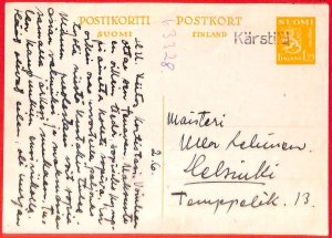 aa0678 - FINLAND - POSTAL HISTORY - POSTAL STATIONERY Card-