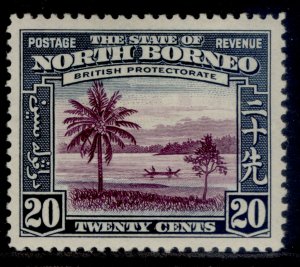 NORTH BORNEO GVI SG312, 20c violet & slate-blue, LH MINT. Cat £29.