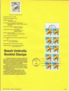 US SP874 Beach Umbrella Souvenir Page #2443a