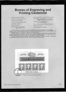 SP1083 Bureau of Engraving & Printing, FDC Souvenir Page (#2875)