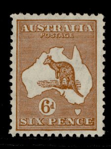 AUSTRALIA GV SG132, 6d chestnut, VLH MINT. Cat £40.