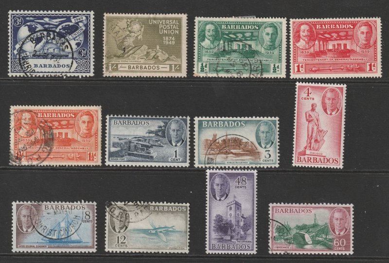 Barbados a small M&U lot of KGVI era