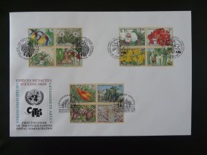 endangered species of flowers FDC United Nations 1996 (50% discount possible)