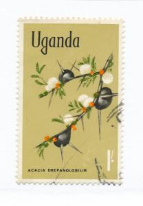 Uganda 1969 Scott 124 used - 1sh, Flowers