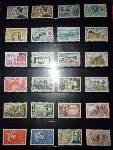 FRANCE MINT STAMPS LOT (24)