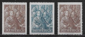 Sweden Scott #'s 594 - 596 MNH