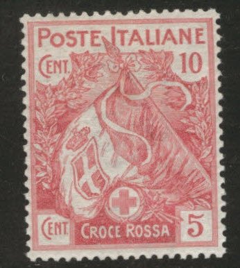 Italy Scott B1 MH* 1915 Red Cross Semi-Postal stamp CV $8.50
