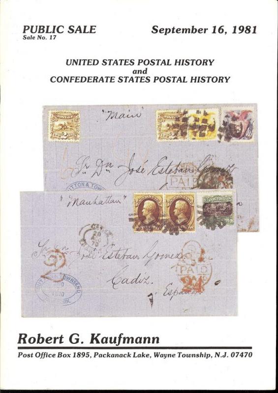 United States Postal History and Confederate States Posta...