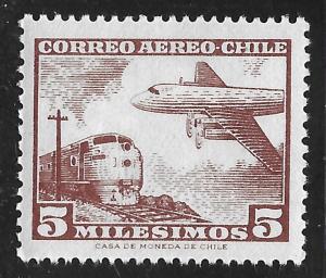 Chile #C234 5m Train & Plane MHR