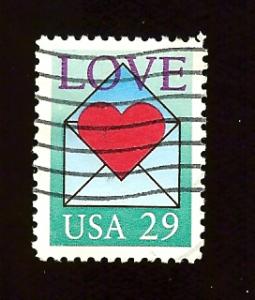 US #2618 29¢ Love & Envelope