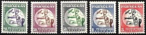 Paraguay - UPU - 5ea Different OGNH - Post Office Fresh