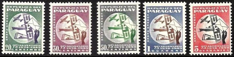 Paraguay - UPU - 5ea Different OGNH - Post Office Fresh