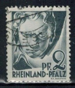 Germany - French Occupation - Rhine Palatinate - Scott 6N1