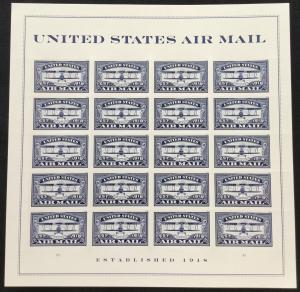 US #5281 MNH Pane of 20 (.50) Air Mail Curtiss JN-4H “Jenny” Blue SCV $20.00