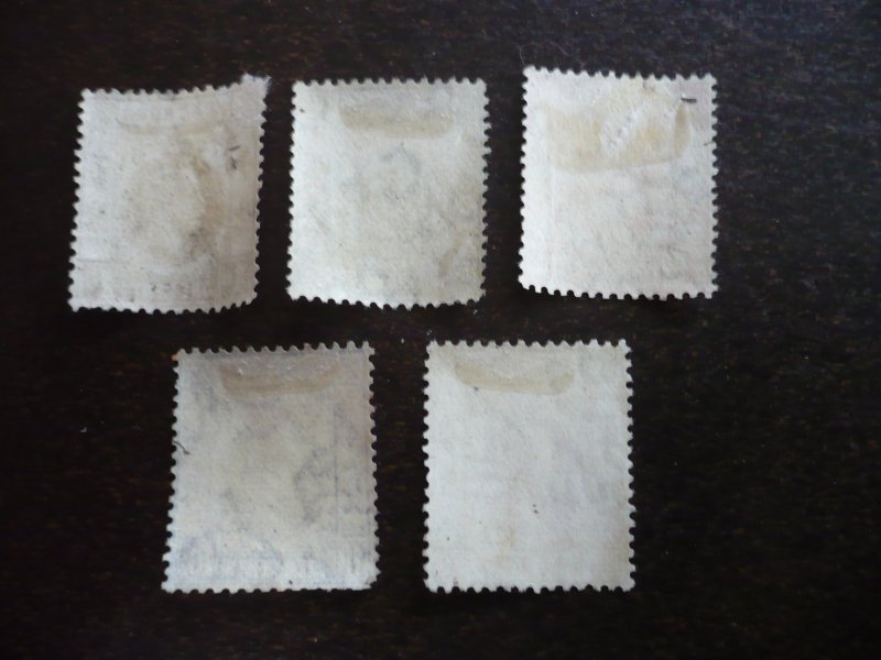 Stamps - Hong Kong - Scott# 109-111,114,116 - Used 5 Stamps