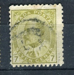 CANADA; 1903 early Ed VII issue fine used 7c. value