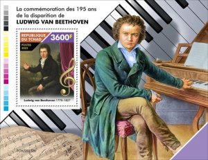 Chad - 2022 Ludwig van Beethoven - Stamp Souvenir Sheet - TCH220232b