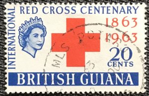 British Guiana #273 Used CDS Single Red Cross SCV $.55