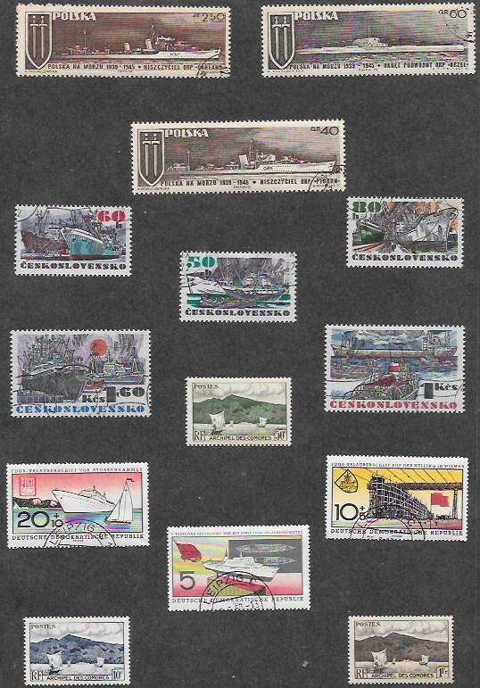Ships, Boats. Beautiful - from Poland, DDC, RF, Ceskoslovensko