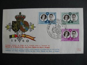 Belgium Royal Wedding Sc 560-2 Rodan cachet FDC first day cover!