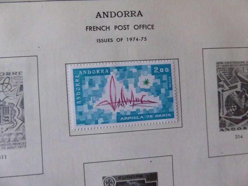 French Andorra 1972-1980 Stamp Collection on Alb Pgs