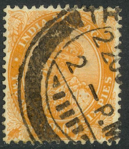 INDIA 1913-26 KGV 2a6p Brown Orange Scott No. 100 VFU