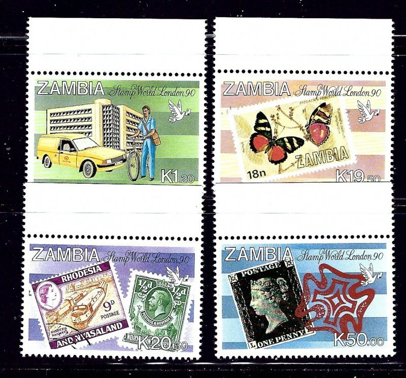 Zambia 486-89 MNH 1990 Stamp World London    (ap1083)