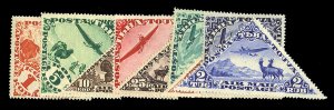 Tannu Tuva #C1-9 Cat$55, 1934 Airpost, complete set, never hinged