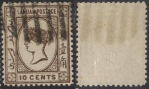 Labuan 36 (used) 10c Queen Victoria, brown (1892)