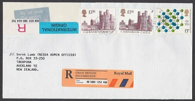 GB 1997 £3.13 rate registered airmail cover to New Zealand..................P847 