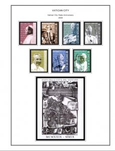 VATICAN CITY STAMP ALBUM PAGES 1921-2011 (191 PDF color illustrated pages)