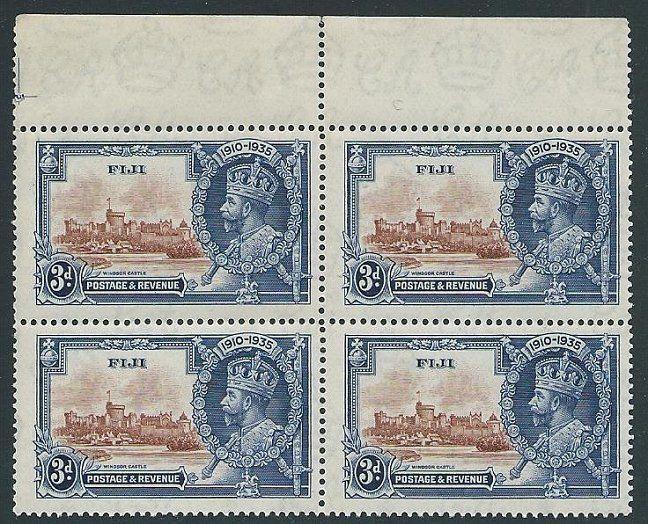 FIJI 1935 Silver Jubilee 3d block of 4 MNH.................................47589