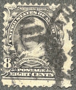 USA SC#306, 1902-03, 8c Martha Washington, Used, VG