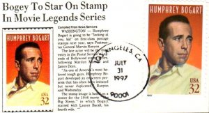 #3152 Humphrey Bogart Mini Special FDC